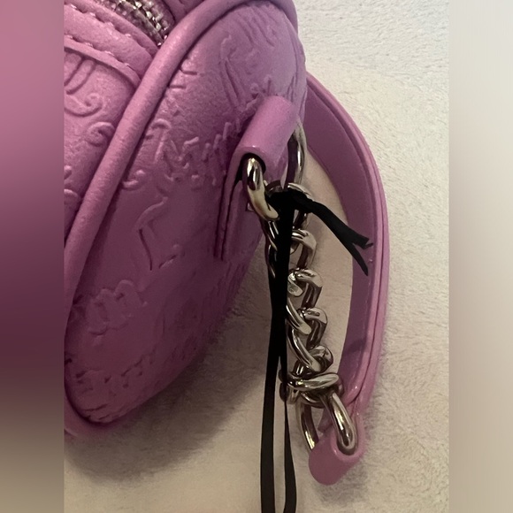 Juicy Couture String of Pearls Roll Bag – Violet Embossed Shoulder Bag - Picture 6 of 8